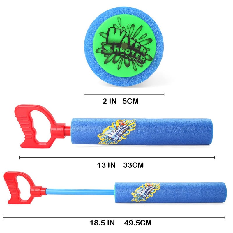 Fun-Here Water Guns Shooter 6 Pack, Super Foam Soakers Blaster Squirt Guns, Pool Noodles Toy with Plastic Handle Summer Swimming Beach Garden Fighting Game,Outdoor Toys for Kids Boys Girls Adults - Image 2